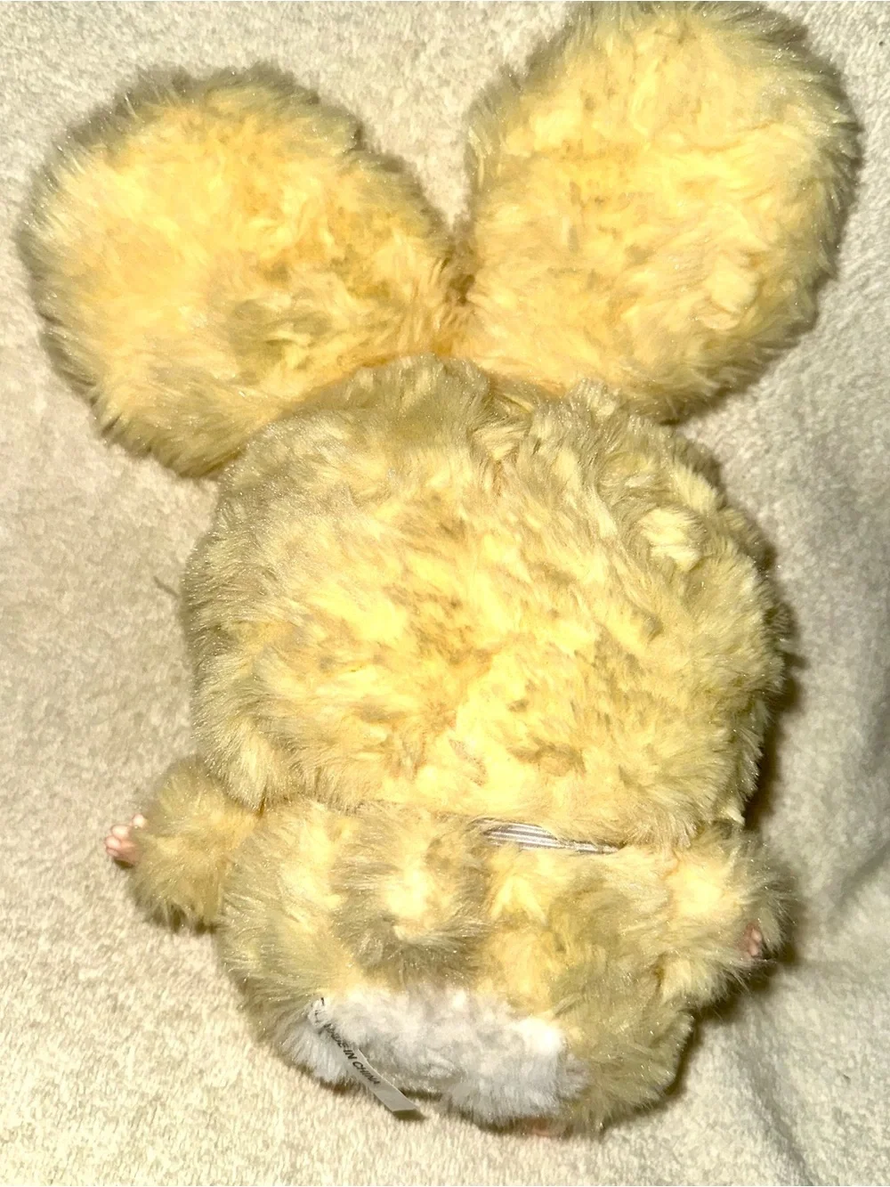 Baby Three Yellow Bunny Plush Doll Black Bib Blind Box Toy